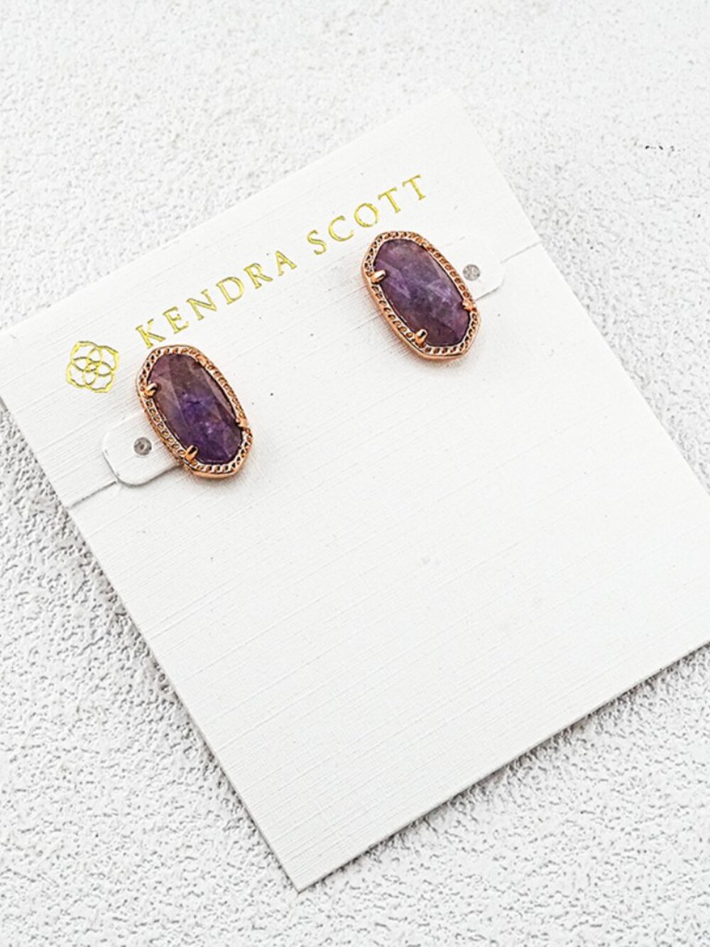 Kendra Scott Purple Crystal Stud Earrings